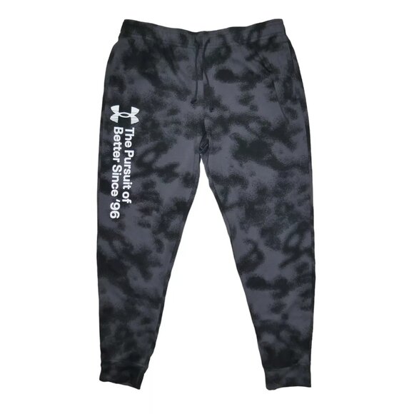 UA Rival French Terry Joggers in Black / Jet Gray / Onyx White - Picture 3 of 6